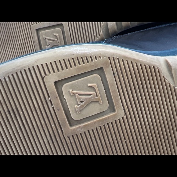 Louis Vuitton Women's Navy Monogram Mini Lin Canvas Sneakers EU Size 38 MA0052 - Picture 3 of 16